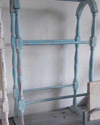 porta asciugamani in legno shabby chic 