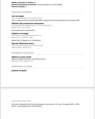 Operaio autista magazziniere