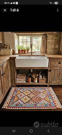 Kilim fatto a mano in lana pura 