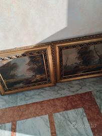 Quadri olio su compensato firmati vintage 