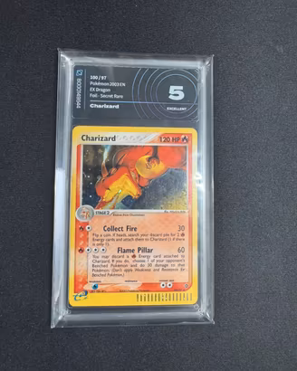 Charizard-Secret Rare 100/97 Ex Dragon Gradato 5