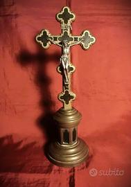 CROCIFISSO D’ALTARE DA ALTARE NEOGOTICO - 1800
