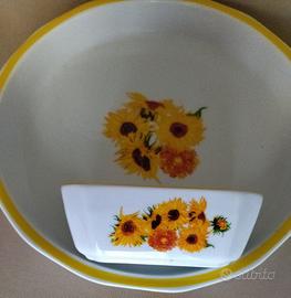 Set Piatto Girasoli Vassoio Ciotolina