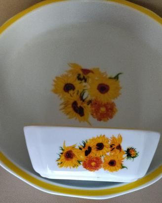 Set Piatto Girasoli Vassoio Ciotolina