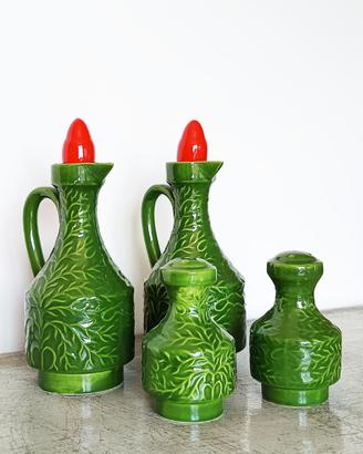 Set dispenser cucina - olio/aceto/sale/pepe