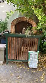 Camino a legna per pizze