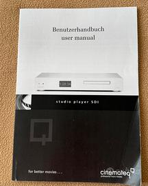 Manuale istruzioni studio player SDI Cinemateq