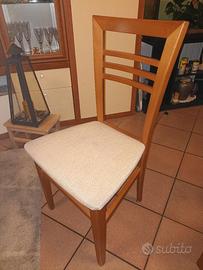 6 SEDIE LEGNO MASSELLO