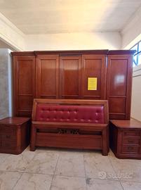 CAMERA DA LETTO CLASSICA in LEGNO MASSELLO NOCE