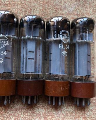 4 Valvole Mullard Philips EL34 6CA7 Doppio Getter