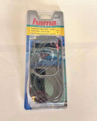 Cavo Hama collegamento 2 RCA -3,5 mm Lungo 2 metri