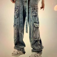 Jeans da ragazzo/uomo loose fit baggy jeans hiphop