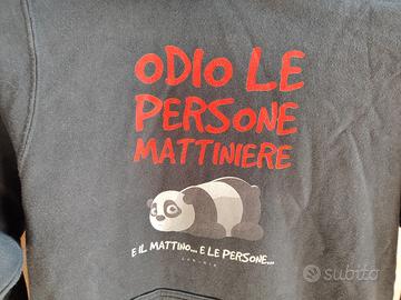 Felpa con cappuccio divertente Panda unisex.