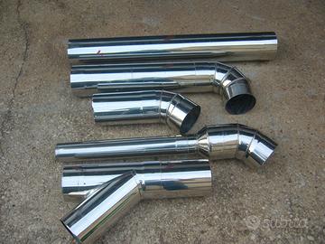 Tubi scarico fumi inox diametro mm 140 e 80