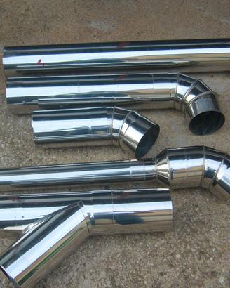 Tubi scarico fumi inox diametro mm 140 e 80