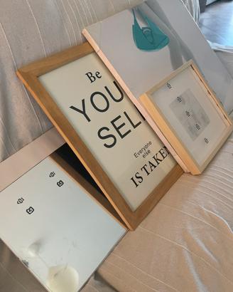 SET QUADRI E SPECCHIO IKEA