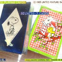 SNOOPY Vintage 1980 2 Mazzi Carte da Gioco NUOVI