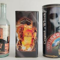 Scatole latta liquore - bottiglia vino elaborata