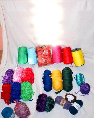 Lotto filati per uncinetto 