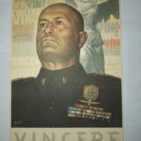 Cartolina VINCERE Benito Mussolini "DVCE D'ITALIA"