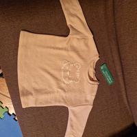 Felpa benetton 9 mesi NUOVA Rosa chiaro