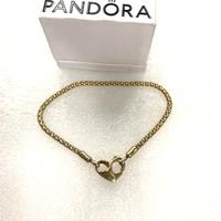 Pandora braccialetto argento dorato cm 18