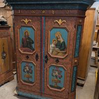 Armadio dipinto tirolese antico