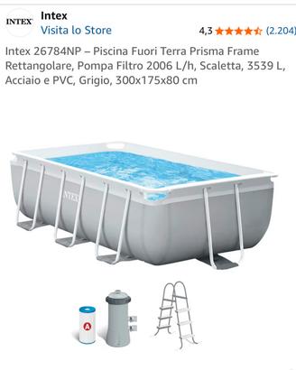 Piscina intex fuori terra rettangolare
