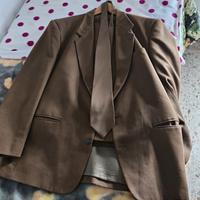 Abito marrone misto lana, taglia 52 