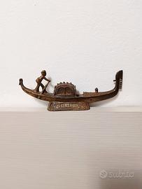 Decorazione vintage Gondola Venezia metallo 