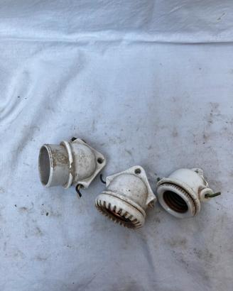 Vecchi portalampade in ceramica