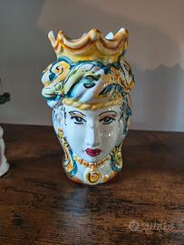 Testa di Moro Siciliana 14cm - Ceramica di Caltagi