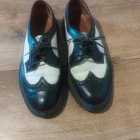 Scarpe derby vintage bicolore artigianali 40