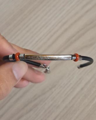 AC Milan – Bracciale Minimal con Placca Metallica