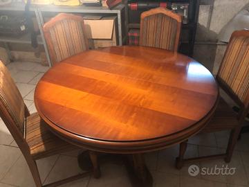 tavolo rotondo allungabile con 6 sedie 