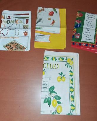 Lotto 4 Strofinacci Canovacci Cucina Asciugapiatti