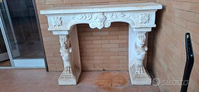 cornice camino in pietra 