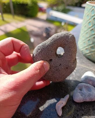 ✨ Pietre del Mare con il Buco, Porta Fortuna natur