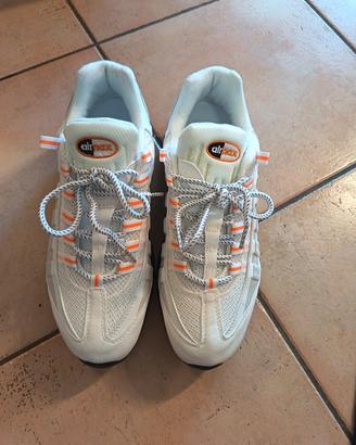 Nike Air Max 95 White / Total Orange Taglia 43