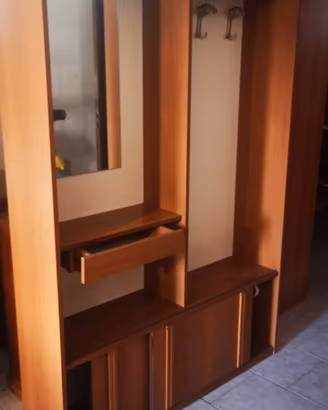 Mobile da entrata con specchio, porta abiti