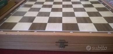 Scacchiera Vintage in Legno  - Set Scacchi, Dama