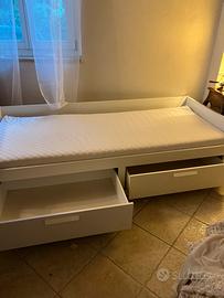 Letto ikea con doghe in legno estendibile
