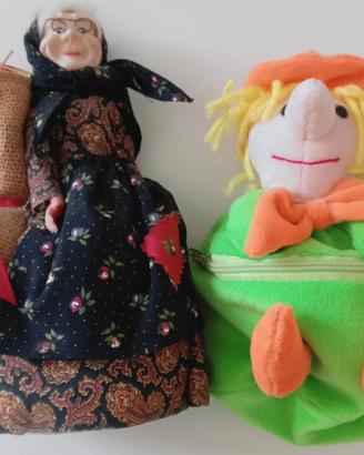 Due Pupazzi festa Befana altezza 20cm Prezzo 2€