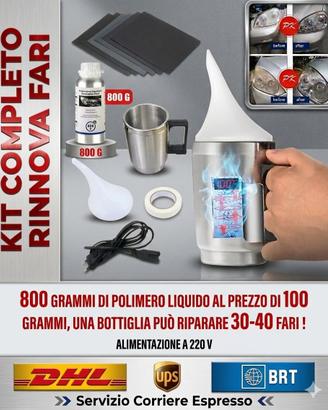 KIT DI LUCIDATURA FARI 800ML RESTAURO FARI 12V