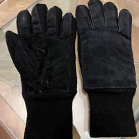 Guanti Invernali in Maglia e Suede – Nero