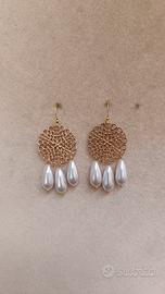 orecchini artigianali perle