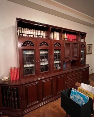 Libreria Old America tavolo, sedie, lampadario