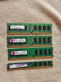 RAM DDR2 (7GB desktop, 2GB laptop)