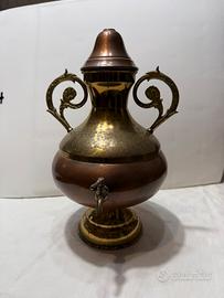Urna vintage antiquariato rame e ottone