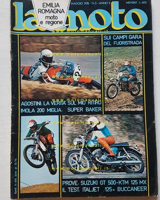 LA MOTO n. 5 1976 Prove Suzuki GT 500 KTM 125 MX